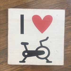 I Love Exercise Bike Wall Art